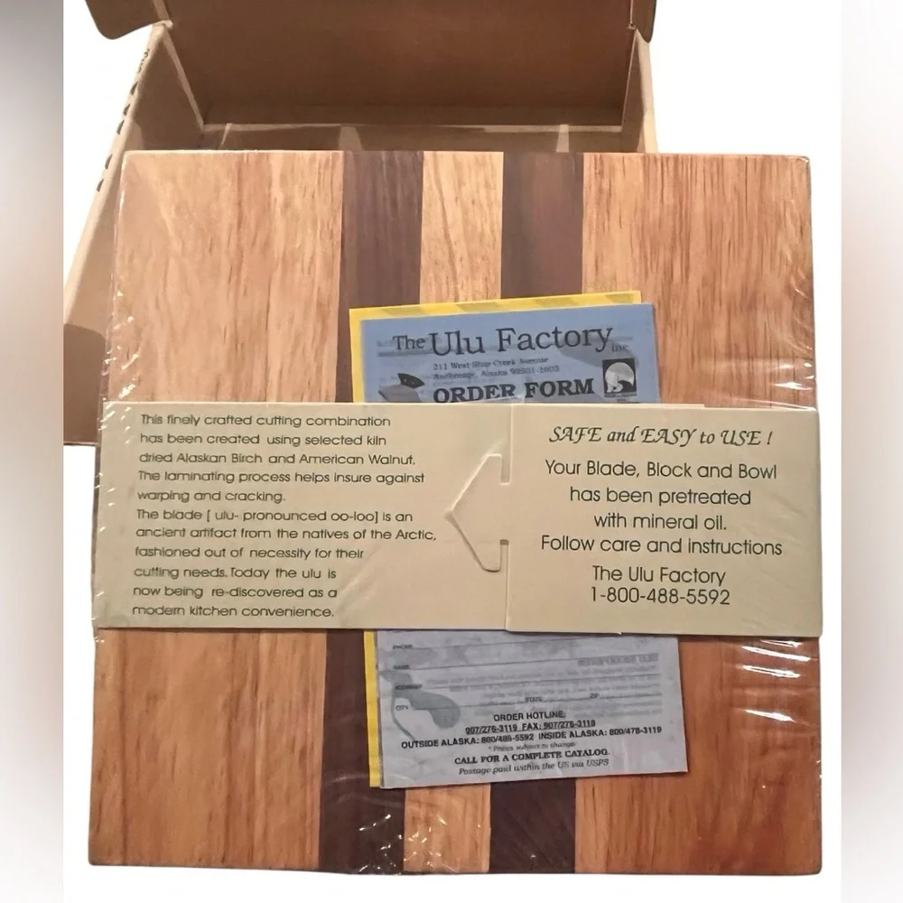 New The Ulu Factory Chopping Bowl & Ulu Knife
